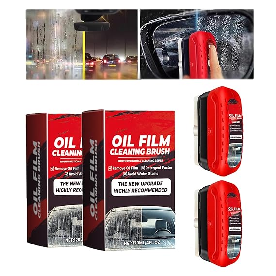 Car Glass Oil Film Cleaner &bAnti fog Cleaner brush™ (Use all Galss)
