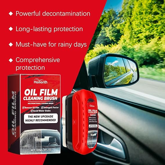 Car Glass Oil Film Cleaner &bAnti fog Cleaner brush™ (Use all Galss)