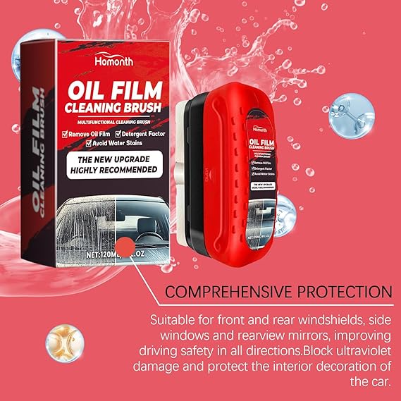 Car Glass Oil Film Cleaner And Anti fog Cleaner brush™ (Use all Galss)