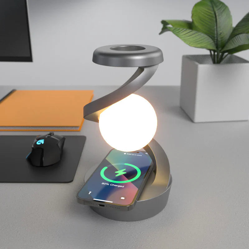 Beyond: Rotating Suspension RGB LED Lamp with Wireless Charger & Gesture Control, Modern & Futuristic Designâ˘