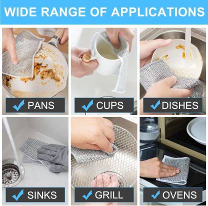 Non Scratch Microfiber Dish Wash Cloth™ (Pack of 6)