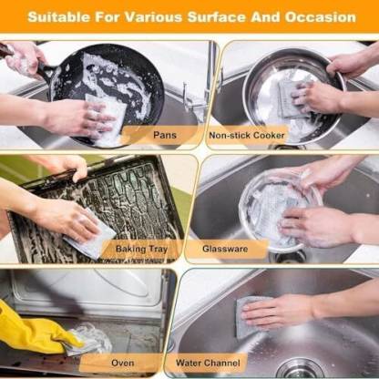 Non Scratch Microfiber Dish Wash Cloth™ (Pack of 6)
