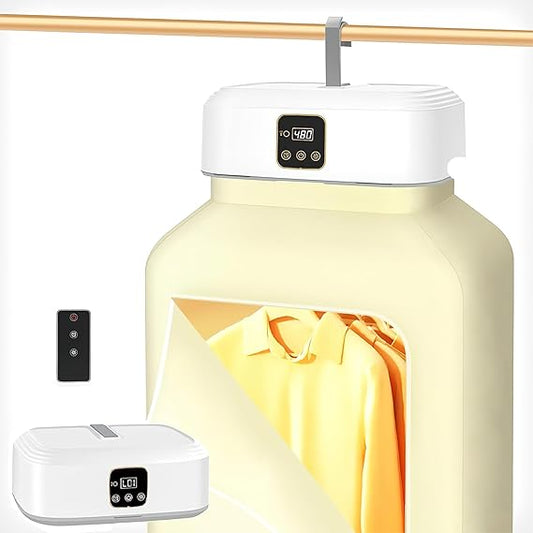 Eazy-Portable Electric Mini Laundry Clothes Dryer for Home and Travel™ - Automatic Air Dryers with Hanger, Heater, and Drying Bag for Wet Clothes