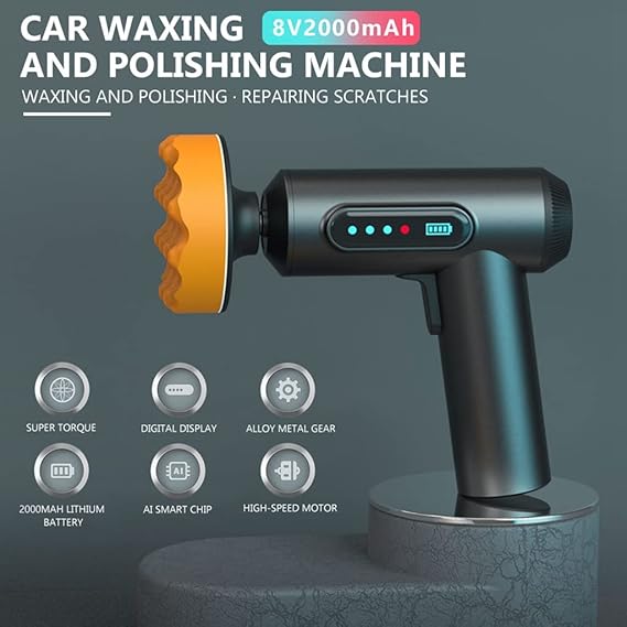 :  🚗✨ ShineX™ Electric Car Polish Machine 2000RPM – Car Wax & Buffing Kit with 3 Pads ✨🚗