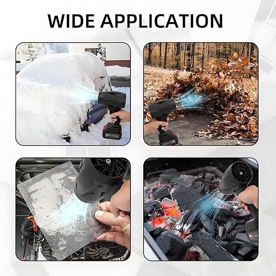 TurboJet Pro Cordless Handheld Blower™ with Comfortable Grip, high-Performance Lithium Battery, and overheat Protection Ideal for dust Cleaning, car Drying, pet Hair Drying, Blowing Leaves