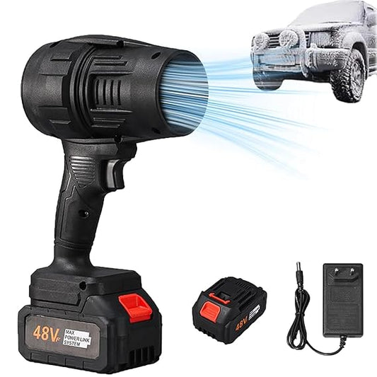 TurboJet Pro Cordless Handheld Blower™ with Comfortable Grip, high-Performance Lithium Battery, and overheat Protection Ideal for dust Cleaning, car Drying, pet Hair Drying, Blowing Leaves