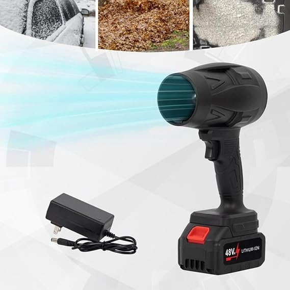 TurboJet Pro Cordless Handheld Blower™ with Comfortable Grip, high-Performance Lithium Battery, and overheat Protection Ideal for dust Cleaning, car Drying, pet Hair Drying, Blowing Leaves