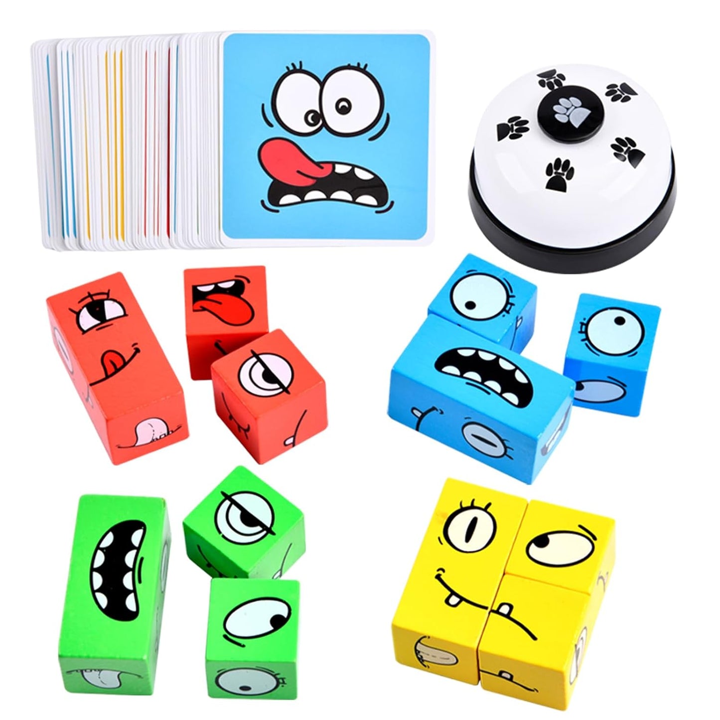 Wooden Emoji Crazy Face Changing Cube Game™