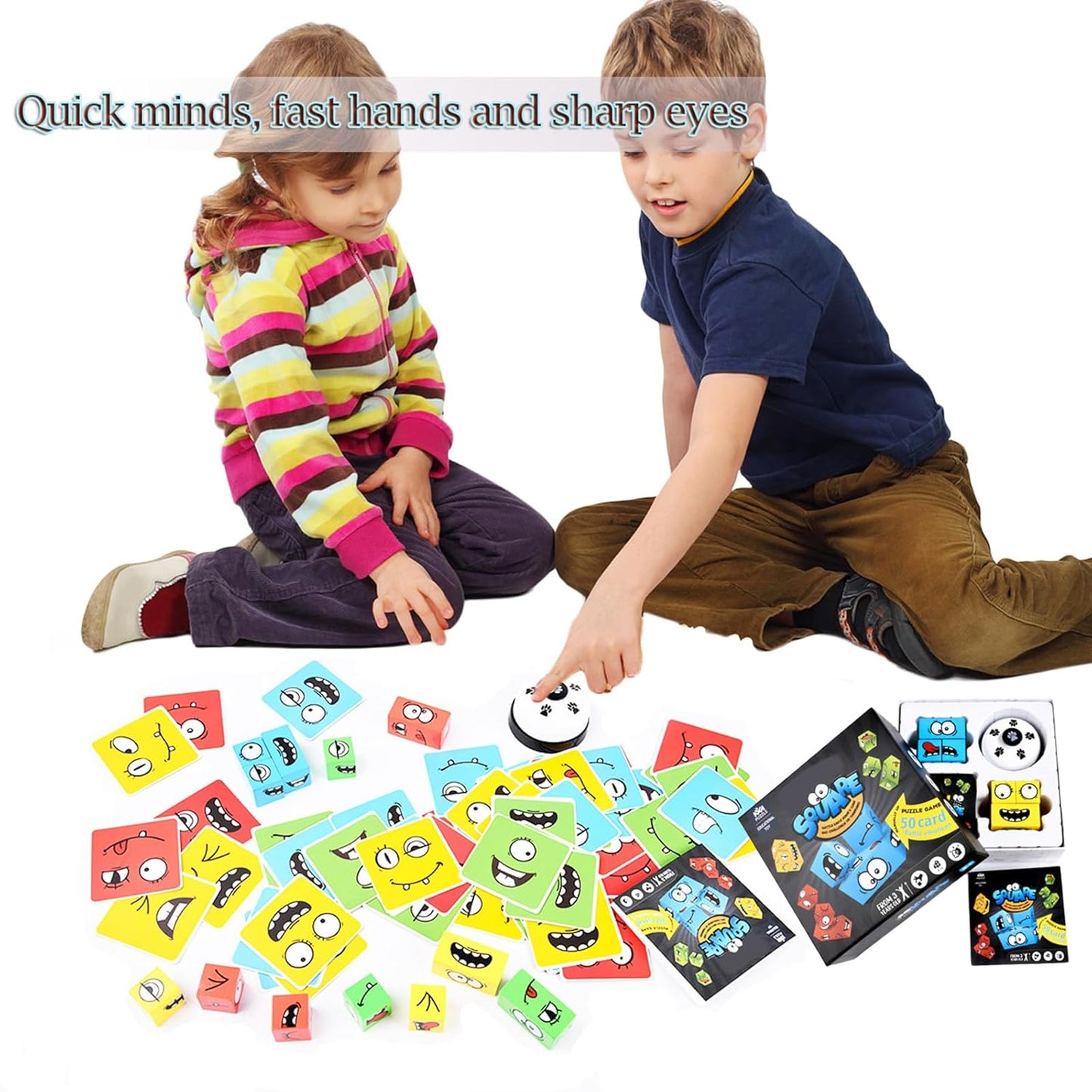 Wooden Emoji Crazy Face Changing Cube Game™