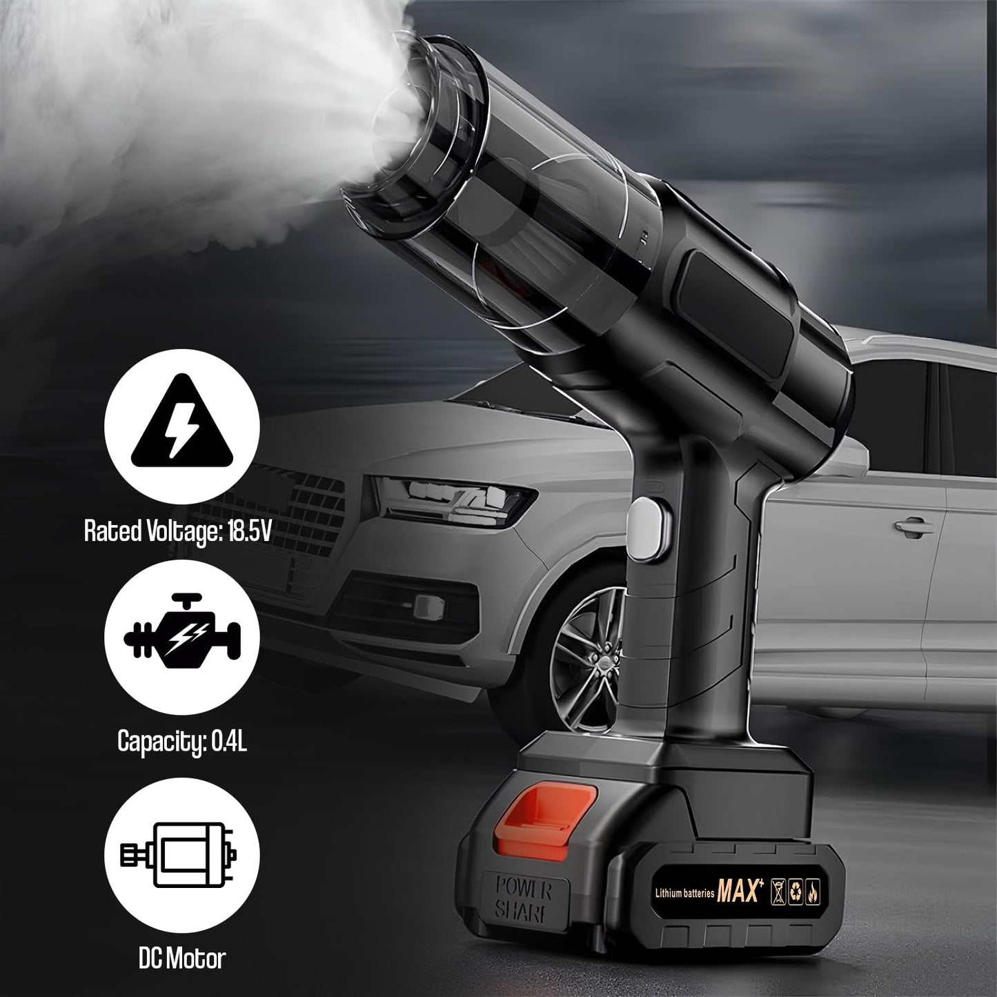 TurboVac: Super Powerful Cordless Vacuum Cleaner with Detachable Battery™